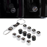 4pcs/set Honda Mugen Logo Car Air Valve Stem Cap Auto Tyre Valve Covers with Keychain