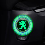 Peugeot Luminous Car Engine One-click Start Stop Button Cover Sticker