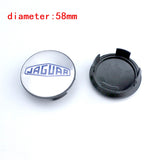 4pcs/set 58mm Jaguar ABS Car Wheel Hub Center Caps Covers