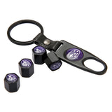 4pcs/set Subaru STI Car Air Valve Stem Cap Auto Tyre Valve Covers with Keychain