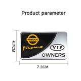 Nissan VIP OWNERS Metal Car Stickers Rear Emblem Badge