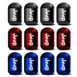 4pcs/set Jeep Hands Car Air Valve Stem Cap Anti Dirty Tyre Valve Covers