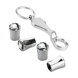 4pcs/set Skoda Logo Car Air Valve Stem Caps Auto Tyre Valve Covers with Wrench