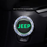 Jeep Luminous Car Engine One-click Start Stop Button Cover Sticker