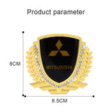 Mitsubishi Metal Diamond Car Rear Sticker Trunk Emblem Badge Decal