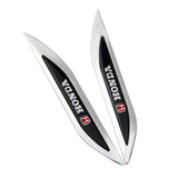 2pcs Honda Logo Metal Car Sider Fender Sticker Emblem Badge