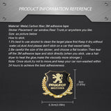 Peugeot Metal Carbon Fiber Car Rear Sticker Shield Trunk Emblem Badge Decal