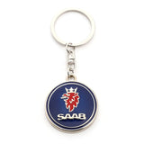 SAAB Metal Car Keychain Key Ring Pendent
