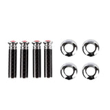 4pcs/set Jaguar Logo Carbon Fiber Car Door Bolt Lock Pins Gate Lock Screws