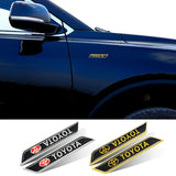 2pcs Toyota Car Fender Side Stickers Trunk Anti-scratch Decal