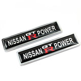 2pcs/set Nissan GTR Nismo Logo Metal Car Side Sticker Auto Emblem Badge