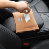 Cadillac Suede Car Seat Back Tissue Box Napkin Holder Storage Bag