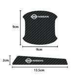 Nissan Carbon Fiber Car Door Bowl Handle Anti-collision Protective Stickers Scratches Film