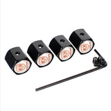 4pcs/set Dodge RAM Viper RT Anti-Theft Car Wheel Tire Valve Stem Caps Covers