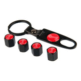4pcs/set Ford Shelby Car Air Valve Stem Cap Auto Tyre Valve Covers with Keychain