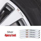 4pcs/set 9cm Cadillac Aluminum Alloy Car Wheel Rim Tyre Sticker