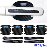 Ford Carbon Fiber Car Door Bowl Handle Anti-collision Protective Stickers Scratches Film