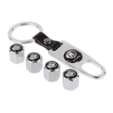 4pcs/set Acura Car Air Valve Stem Cap Auto Tyre Valve Covers with Keychain