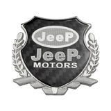 Jeep Metal Carbon Fiber Car Rear Sticker Shield Trunk Emblem Badge Decal