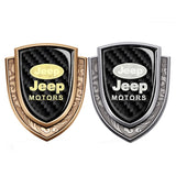 Jeep Metal Carbon Fiber Shield Car Rear Sticker Auto Window Emblem Badge Decal