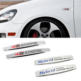 2pcs Hyundai Hybrid Logo Metal Car Fender Side Badge Decal Rear Emblem Sticker