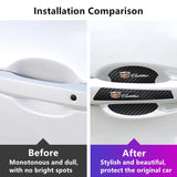 Cadillac Luminous Carbon Fiber Car Door Bowl Handle Anti-collision Protective Stickers Scratches Film