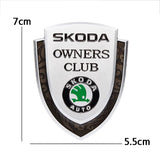 Skoda Metal Shield Car Rear Sticker Auto Window Emblem Badge Decal