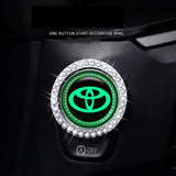 Toyota Luminous Car Engine One-click Start Stop Button Cover Sticker