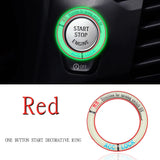 Jeep Luminous Car Engine One-click Start Stop Button Cover Sticker