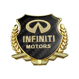 Infiniti Metal Carbon Fiber Car Rear Sticker Shield Trunk Emblem Badge Decal