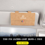 For ES250 ES350 RX270 RX350 LX570 IS200 IS300 GS350 GS430 Turn Fur Leather Car Sunglasses Case Storage Box Accessories