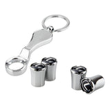 4pcs/set Volkswagen VW Logo Car Air Valve Stem Caps Auto Tyre Valve Covers with Wrench