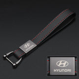 Hyundai PU Leather Car Logo Keychain