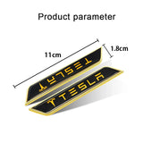 2pcs Tesla Car Fender Side Stickers Trunk Anti-scratch Decal