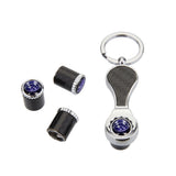 4pcs/set Subaru STI Logo Carbon Fiber Car Air Valve Stem Caps Auto Tyre Valve Covers with Wrench