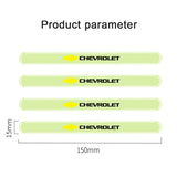 4pcs Chevrolet Luminous Car Door Bumper Strip Anti-collision Protection Sticker