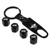 4pcs/set Hyundai Car Air Valve Stem Cap Auto Tyre Valve Covers with Keychain