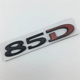 Tesla 75D 85D 90D 100D Letter Metal Car Rear Sticker Decal Emblem Badge