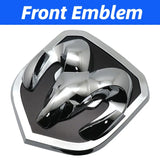 Car Front Tailgate Emblem for Dodge Ram 1500 2500 3500 HeavyDuty BigHorn 2010-2018 Skull ABS Sticker