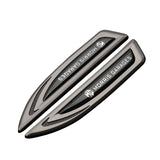 2pcs MG Metal Car Side Fender Emblem Sticker Decal