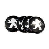 4pcs/set 56mm Peugeot Car Wheel Center Hub Sticker Decal