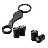 4pcs/set Ford Mustang Shelby ST SVT Logo Car Air Valve Stem Caps Auto Tyre Valve Covers with Wrench