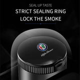 Alfa Romeo Metal Car Ash Tray Auto Ashtray Cigarette Holder Box with LED Light