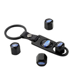4pcs/set Ford Car Air Valve Stem Cap Auto Tyre Valve Covers with Keychain