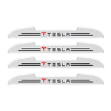 4pcs Tesla Car Door Bumper Strip Anti-collision Protection Sticker