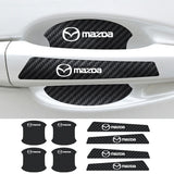 Mazda Luminous Carbon Fiber Car Door Bowl Handle Anti-collision Protective Stickers Scratches Film