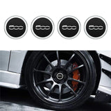 4pcs/set 60mm Fiat 500 Logo ABS Car Wheel Hub Center Caps Covers