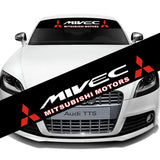130*21cm Mitsubishi Car Front Trunk Window Windshield Sunshade Sticker Decal