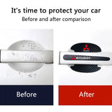 Mitsubishi Carbon Fiber Car Door Bowl Handle Anti-collision Protective Stickers Scratches Film