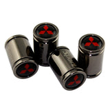 4pcs Mitsubishi Ralliart Logo Car Tire Valve Caps